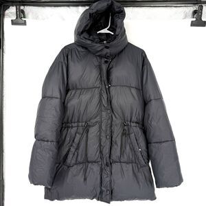 ABERCROMBIE & FITCH Air Cloud Hooded Puffer Parka Jacket Black Women Size M